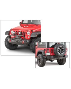 Quadratec  QRC Front Winch Ready Bumper with Rear Bumper for 07-18 Jeep Wrangler JK