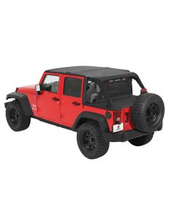 Bestop Duster & Windjammer in Black Diamond with Mesh Safari Bikini for 07-09 Jeep Wrangler Unlimited JK 4 Door
