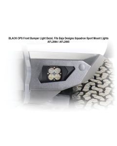 2021+ Bronco Black Ops Baja Squadron Front Light Bezel (pair) (Black Powder Coated)