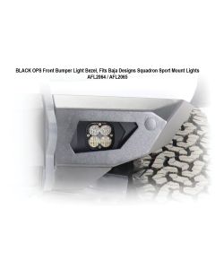 2021+ Bronco Black Ops Baja Squadron Front Light Bezel (pair) (Black Powder Coated)