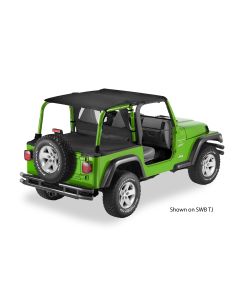 Bestop Safari Bikini, Duster & Windjammer Summer Combo in Black Diamond for 04-06 Jeep Wrangler TJ Unlimited with Factory Soft Top