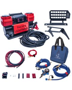 12V True Dual TotalControl Air Compressor Ultimate Bundle for Jeep JLU - Blue - ULT002BDTCK