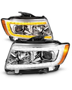 Anzo USA  Projector Switchback Plank Style Headlights  for 11-13 Jeep Grand Cherokee WK2