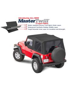 MasterTop  Complete Soft Top Kits in MasterTwill® Fabric  for 97-06 Jeep Wrangler TJ