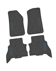 21-24 Jeep 4xe Front and RearTire Tread/Scorched Earth Scene w/ Rubicon Insert - Black w/ Dark Blue Insert