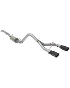 aFe Power 49-48056B Rebel Series 2.5" Dual Center Exit Cat-Back for 07-18 Jeep Wrangler JK