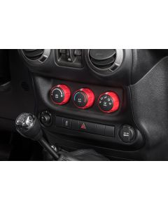 AJT Design  Impact Climate Control Knob Trim Rings for 11-18 Jeep Wrangler JK