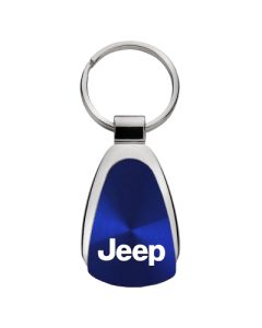 AUG TEAR DROP JEEP LOGO KEY CHAIN BLUE