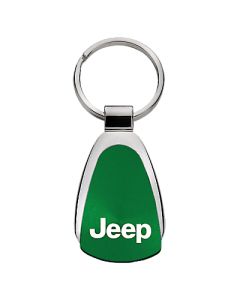 AUG TEAR DROP JEEP LOGO KEY CHAIN GREEN