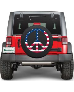 Quadratec  USA Peace Sign Tire Cover 