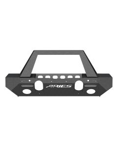 Aries  TrailChaser Front Bumper with Grille Guard in Aluminum for 18-20 Jeep Wrangler JL Unlimited & Gladiator JT