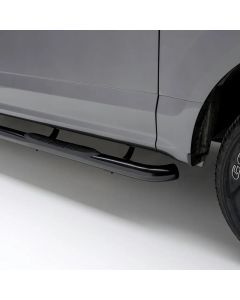 Aries  3" Round Black Steel Side Bars for 14-23 Toyota Tacoma