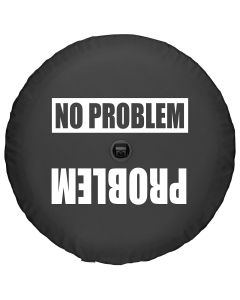 Boomerang Enterprises  Problem No Problem Logo Tire Cover for 18-20 Jeep Wrangler JL