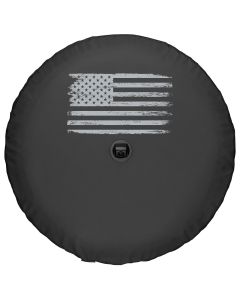 Boomerang Enterprises  Distressed American Flag Logo Tire Cover for 18-21 Jeep Wrangler JL