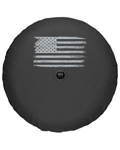 Boomerang Enterprises  Distressed American Flag Logo Tire Cover for 18-21 Jeep Wrangler JL