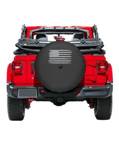Boomerang Enterprises  Distressed American Flag Logo Tire Cover for 18-21 Jeep Wrangler JL