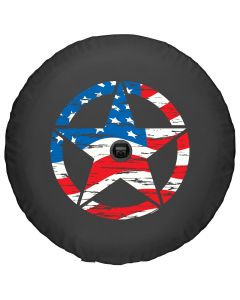 Boomerang Enterprises Distressed Star Logo Tire Cover for 18-20 Jeep Wrangler JL
