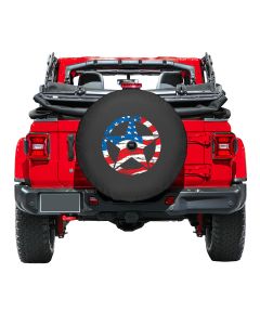 Boomerang Enterprises  Distressed Star Logo Tire Cover for 18-19 Jeep Wrangler JL 