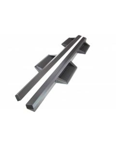 Black Horse Offroad IM-JEJL4D Impact Drop Heavy Duty Side Steps in Grey for 18-19 Jeep Wrangler JL Unlimited 4-Door
