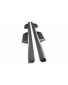 Black Horse Offroad IM-JEWR4D Impact Drop Heavy Duty Side Steps in Grey for 07-18 Jeep Wrangler JK Unlimited 4-Door