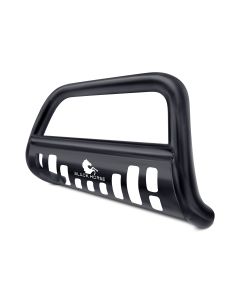 Black Horse Offroad BBJPWRA-SP 3" Bull Bar in Black with Black Skid Plate for 07-09 Jeep Wrangler JK