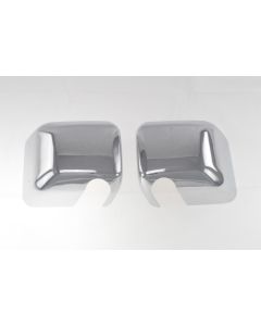 Black Horse Offroad BH-MC201 Full Mirror Covers in Chrome for 07-18 Jeep Wrangler JK & Unlimited JK