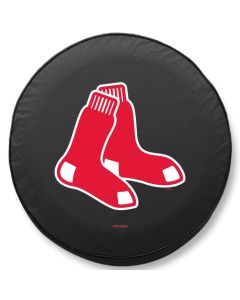 Boston Red Sox Tire Cover - Size Small - (28.5"x8") on Black Vinyl