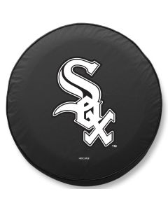 Chicago White Sox Tire Cover - Size H2 - (35"x12.5") on Black Vinyl
