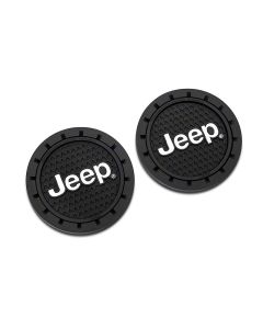 Plasticolor 000652R01 Jeep Logo Cup Holder Coaster  for Jeep Vehicles