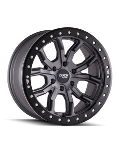 DIRTY LIFE DT-1 9303 MATTE GUNMETAL/BLACK SIMULATED RING 17X9 5-127 -38MM 78.1MM