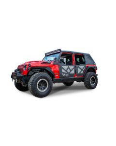 DV8 Offroad HDJL-01 Aluminum Half Doors with Screens for 18-21 Jeep Wrangler JL Unlimited & Gladiator JT