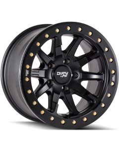 Dirty Life Race Wheels  DT-2 9304 Simulated Beadlock Wheel in Matte Black for 07-22 Jeep Wrangler JL, JK & Gladiator JT