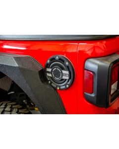 DV8 Offroad D-JL-190004-MIL Aluminum Fuel Door for 18-21 Jeep Wrangler JL