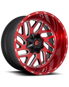 Fuel® Off-Road D69120002647 Triton Wheel in Brushed Candy Red with Milled Accents 20x10 with 4.75in Backspace for 07-20 Jeep Wrangler JK, JL and Gladiator JT