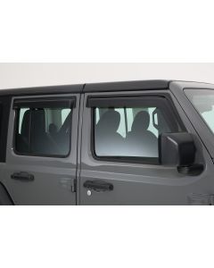 GT Styling 88644S Front & Rear Side Window Ventguards 4pc in Smoke for 18-21 Jeep Wrangler JL Unlimited & Gladiator JT