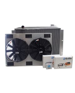 Griffin Radiator & Thermal Products CU-70151 ExactFit Series Tall Aluminum Radiator with Offset Filler & Automatic Transmission Combo Unit for 73-86 Jeep CJ