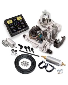 Holley 550-858K Sniper EFI BBD Carburetor Master Kit in Chrome for 71-86 CJ  Jeep Vehicles with 258c.i. 6cyl