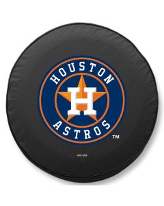 Houston Astros Tire Cover - Size N - (24"x8") on Black Vinyl