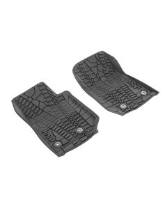 Mopar 68219811AA Floor Slush Mats with Tire Tread Pattern for 14-18 Jeep Wrangler JK 
