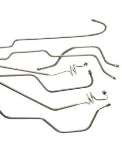 Classic Tube JE1011SS Pre-Formed Stainless Steel Brake Line Kit for 84-86 Jeep CJ-7 with Power Disc Brakes