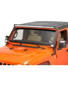 Quadratec  Windshield Light Bar Brackets with J5 LED Light Bar & Carnivore J-Series Auxiliary Pod Lights for 18-24 Jeep Wrangler JL & Gladiator JT