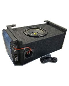 Quadratec  Custom Rear Subwoofer Kit with 8" Kicker CompR Subwoofer & Power Acoustik Amplifier for 87-06 Jeep Wrangler YJ, TJ & Unlimited