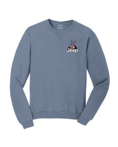 Mens/Unisex Jeep Wave Crew Sweatshirt Denim Large