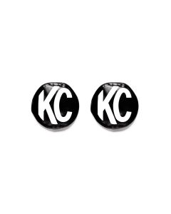 KC HiLiTES 5100 6" Soft Round Cover in White Block KC on Black 