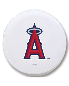 Los Angeles Angels Tire Cover - Size D10 - (30.75"x10") on White Vinyl