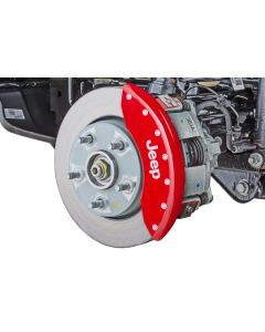 MGP Caliper Covers  Front Jeep Logo Covers with Rear Grill Logo Brake Caliper Covers with Single Piston for 14-19 Jeep Cherokee KL