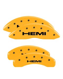 HEMI LOGO CALIPER COVERS WK/XK YEL 42002