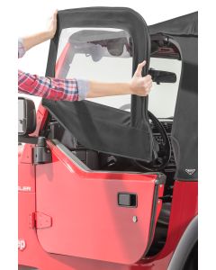 MasterTop  Replacement Upper Door Pair in MasterTwill for 97-06 Jeep Wrangler TJ with Half Steel Doors