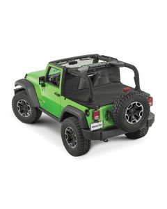 MasterTop  Wind Stopper Plus & Tonneau Cover 2-Piece Kit for 07-18 Jeep Wrangler JK 2-Door