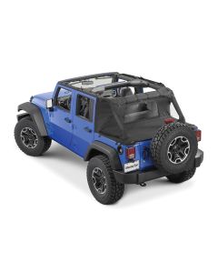 MasterTop  Wind Stopper Plus & Tonneau Cover 2-Piece Kit for 07-18 Jeep Wrangler Unlimited JK 4-Door